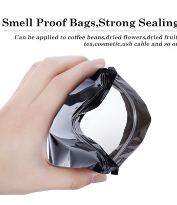 100 Pcs Smell Proof Bags - 4x6 Inches Clear Ziplock Italy - Foto 7