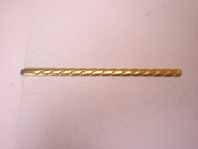 2-13/16'' Long Uber Thin Design Gold Tone Vintage DESTINO LARGE Tie Bar Clip