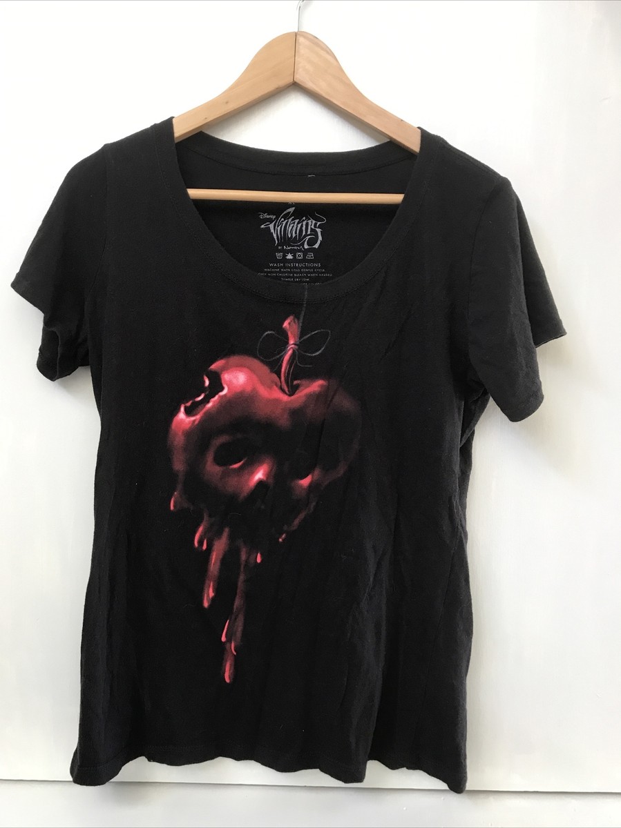 NOAH FINE ART Disney Women's Juniors 100% Cotton XL Poison Apple Graphic  T-Shirt
