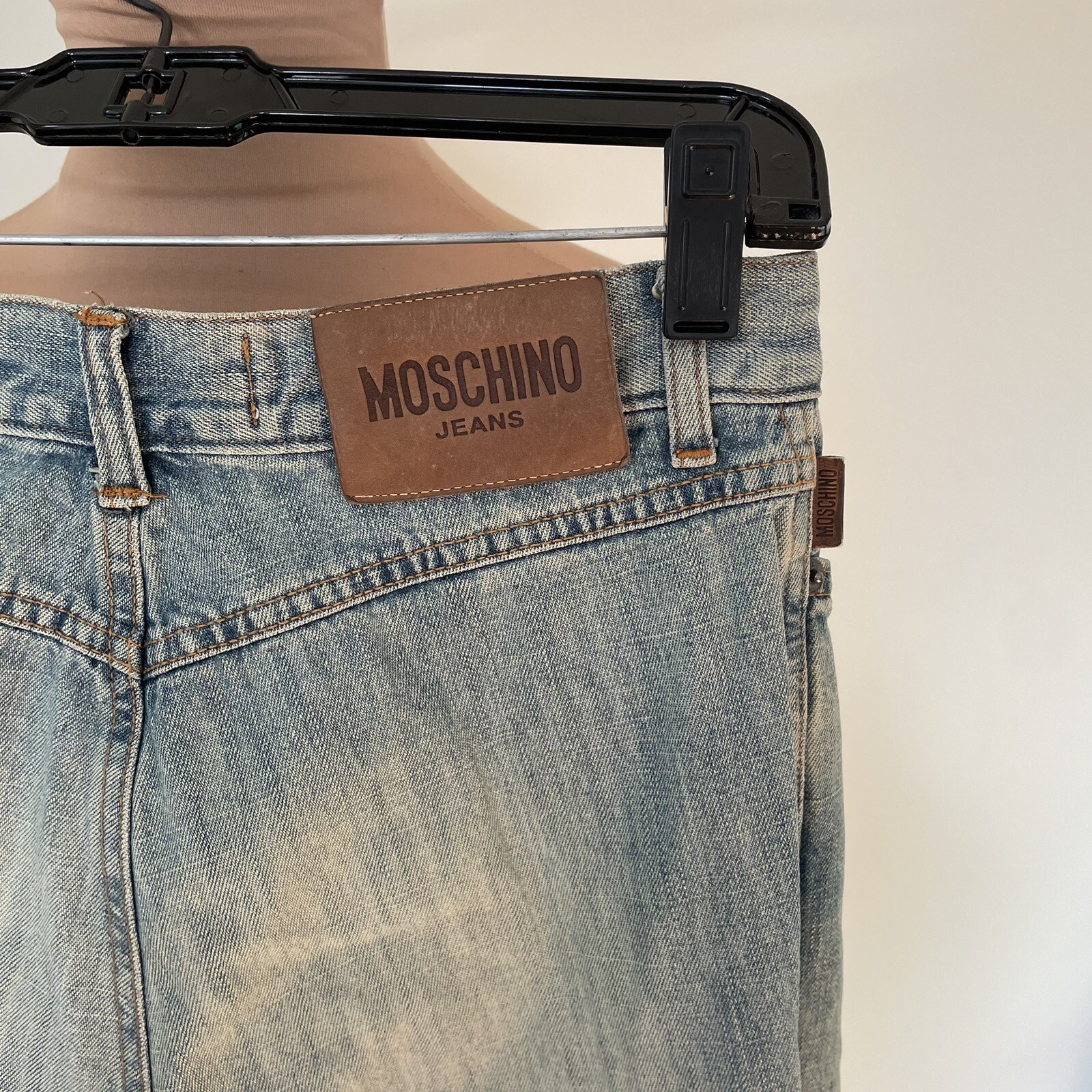 Moschino Vintage Y2K 2000s Mid Rise Light Wash Blue Bootcut Jeans EUC Size 26 image 4