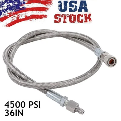 Paintball Tank Fill Whip Hose Extension Stainess Steel CO2 HPA 36IN