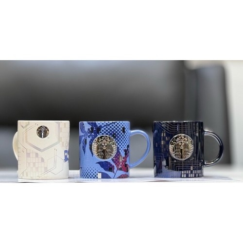 TSMC × STARBUCKS Taiwan Collabo Becher weiß/blau/schwarz Keramik 473ml JAPAN NEU - Bild 22 von 46