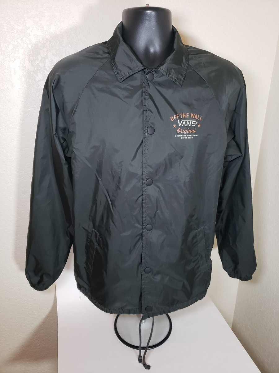 Vans Off the Wall Coach's Jacket Snap Button Windbreaker Size