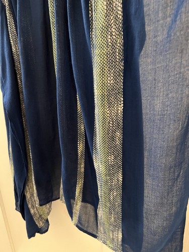 Neu mit Etikett O/S Free People Intimate Emerald Coast halbtransparenter Kimono blau weiß gestreift - Bild 21 von 21