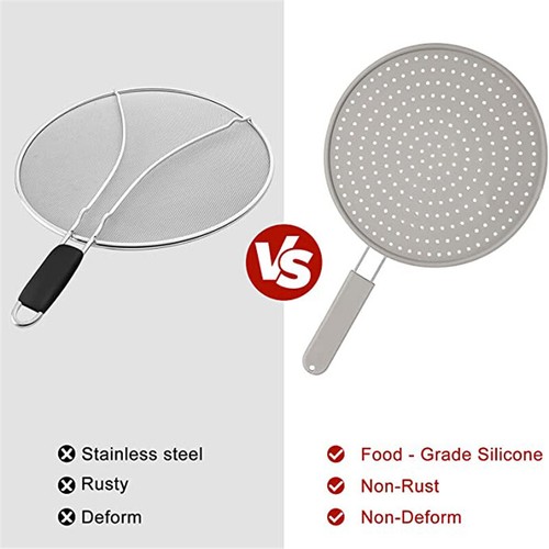 Nonstick Oil Grease Pan Lid Oil-Proof Splash Cover Frying Protection WLD RaU BK - Picture 10 of 12