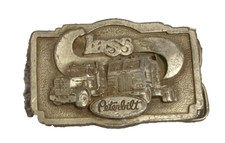 Peterbilt Trucker Belt Buckle "Class" 1978 Pewter Tonklin Pre-owned Vintage
