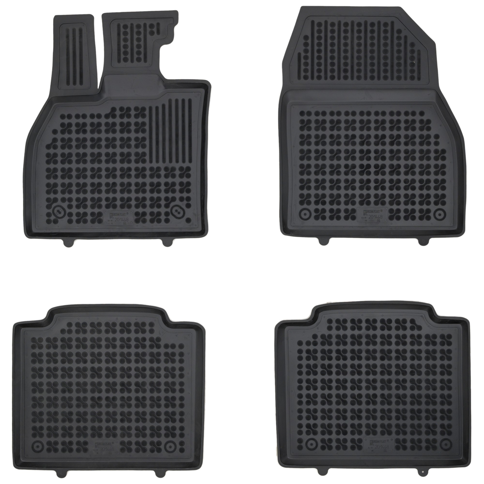 Tapis de sol en caoutchouc Rezaw-Plast pour Subaru Solterra dès 2022 noir ensemble complet