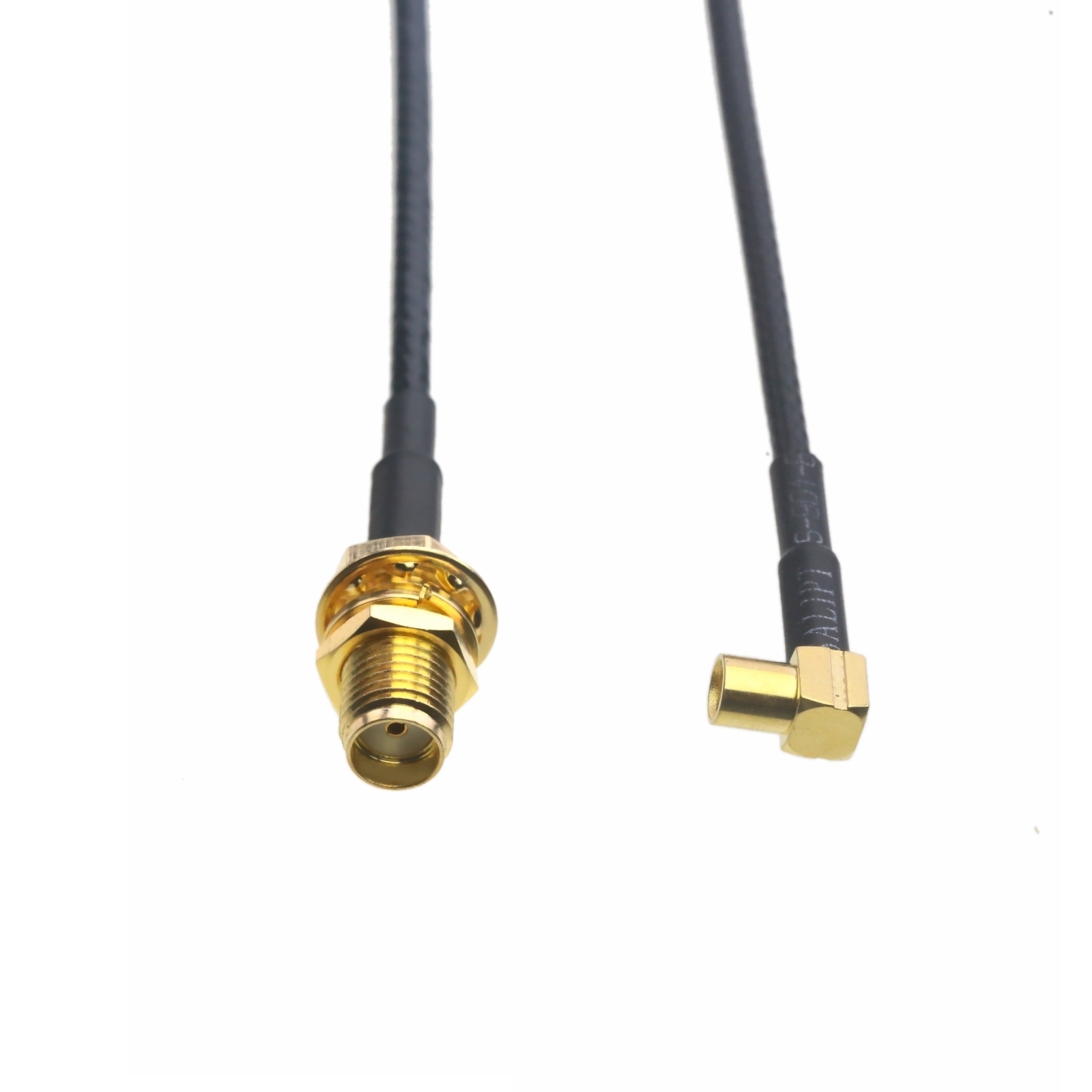 RF Cable MCX jack RA to SMA Female nut bulkhead RG316 6
