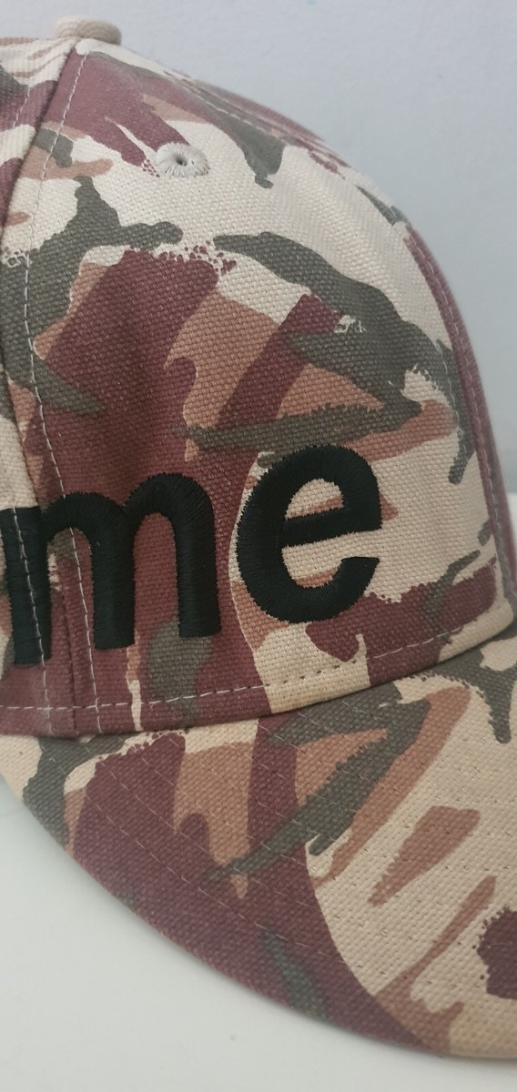SS07 Supreme New Era Side Logo hat Camo cap size 7 3/8 Very