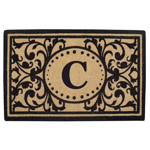 O2325C Heavy Duty Coir Door Mat Heritage, Monogram C 30" x 48" eBay