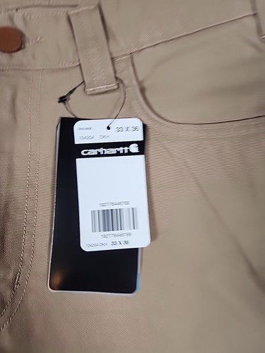 33x36 Carhartt Men Flame Resistant Rugged Flex Relaxed Fit Canvas Pants Khaki - Picture 10 of 18