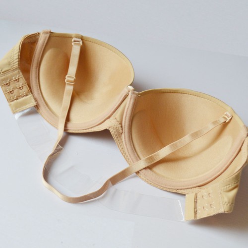 Womens Strapless Bra Invisible Push Up Bras Plunge Underwired Brassiere A B C D - Picture 24 of 33