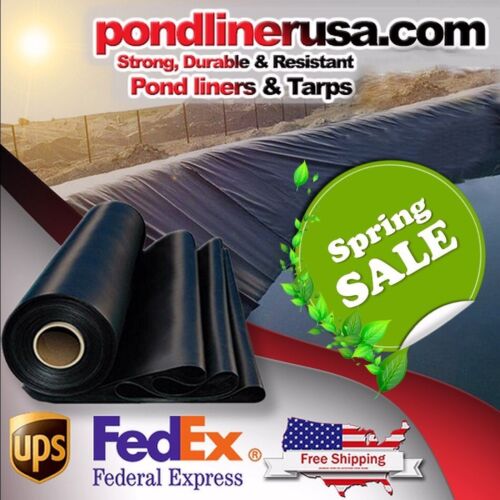 Pond liner, 18x18  Spring Sale,40+ years, HDRPE 2023, Best fiber, Free Shipping! - Picture 1 of 21