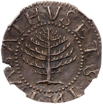 1652 N-3 R-6 NGC MS 62 No Pels Pine Tree Shilling Colonial
