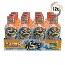 Full Box 12x Bottles 5 Hour Energy Extra Tidal Twist, Sugar Free - 1.93oz