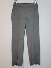 classic entier dress pants womens size 6 regular straight flat front gray wool
