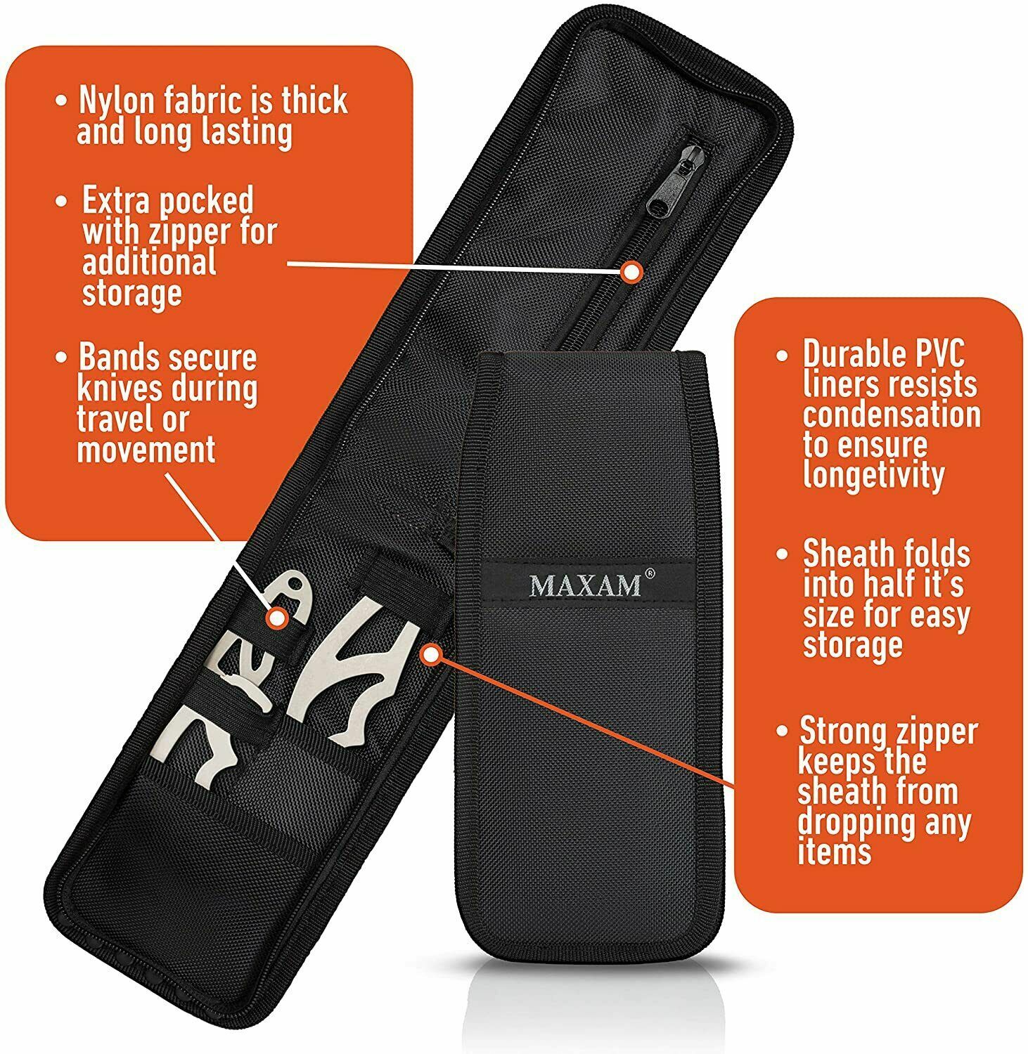 3pc Field Dressing Knife Set Stainless Steel Hunting Skinning Fishing