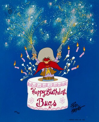 Yosemite Sam Celebration WB Ltd Ed Animation Cel 750 Signed by Friz Freleng