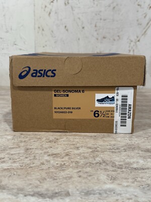 Asics Womens Gel Sonoma 6 1012A922 Black Running Shoes Sneakers Size 6.5 BNIB
