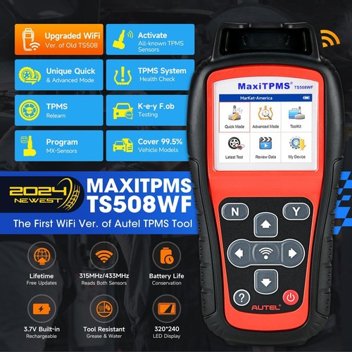 Autel MaxiTPMS TS508WF Kit Tire Pressure Monitoring System Relearn Reset Tool - Picture 28 of 36