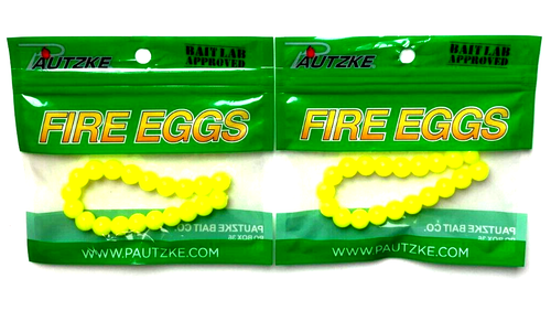 2 PACKS Pautzke Fire Eggs Soft Chartreuse 20-Count Trout and Panfish Bait - 第 1/18 張圖片