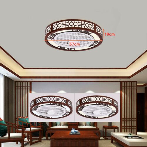 Modern Ceiling Fan Light LED Low Profile Chandelier Fan With Remote Control