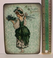 St. Patrick  s Day Decor VINTAGE STYLE Die Cut Cardboard 5 X 7  