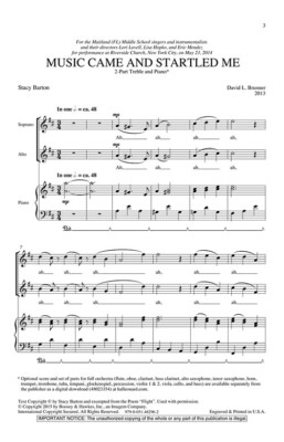 Music Came and Startled Me CME Intermediate Series David Brunner