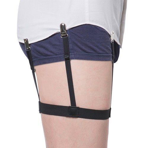 Buyless Fashion Shirt Stay Adjustable Holder Sock Garter with Strong Clips - Picture 26 of 77