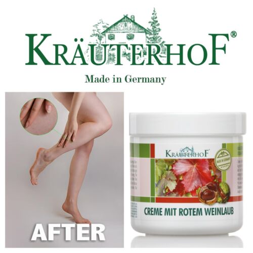 Hojas de vid de castaño de caballo crema para pies Krauterhof para tratamiento de venas varicosas - Imagen 9 de 11