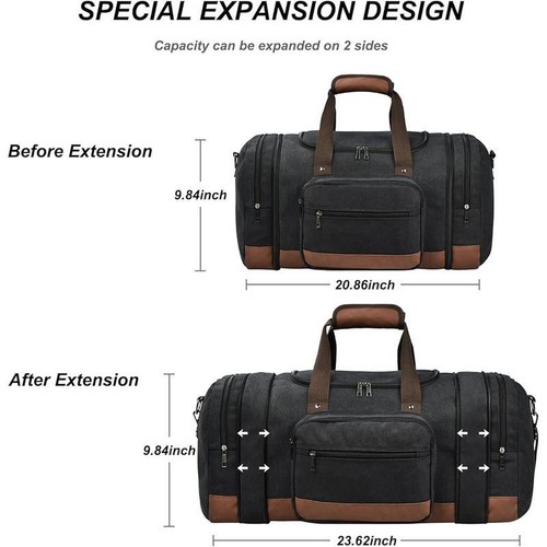 Travel Duffle Bag Multi Pocket Carry On Gym Overnight Weekend Luggage Bag New - Picture 4 of 7
