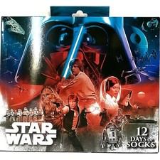 NEW Star Wars 12 Days of Socks Gift Box Men  s 6-12 Advent Calendar