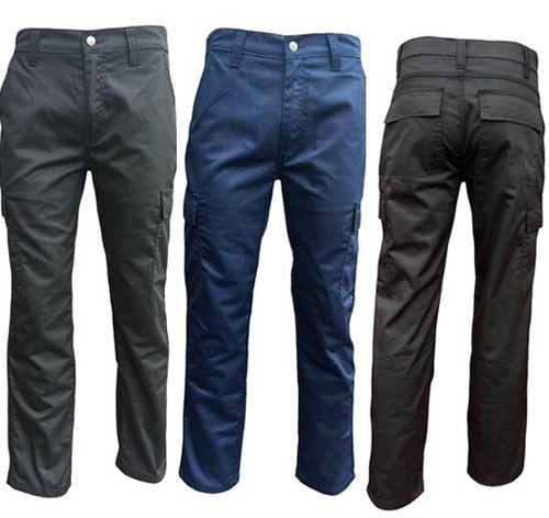 Mens Cargo Combat Work Trousers Multi Pockets BLACK or NAVY Size 30" to 40" UK - 第 14/15 張圖片
