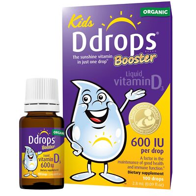 Vitamin D Drops 600 IU Liquid Supplement Boost Immune Function 30ml