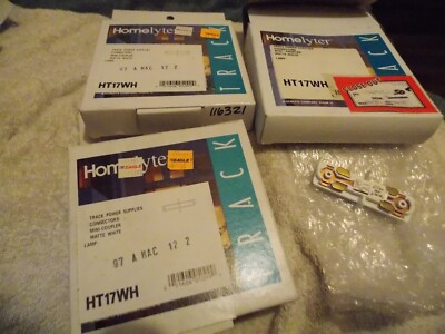 LOT of 3 Homelyter Mini Coupler Track Power Connector HT17WH Matte White NEW