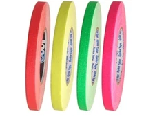 4 PACK FLUORESCENT GAFFERS STAGE TAPE - RAINBOW FLUORESCENT - 1 INCH X 60 YARD