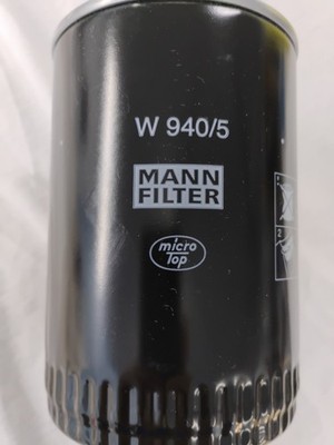 Mann Filter W940/5 Oil  Filter With Anti Drain Back Valve