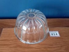 Retro Pyrex Glass Jelly Mould Round Flower Pattern Blancmange Vintage #44