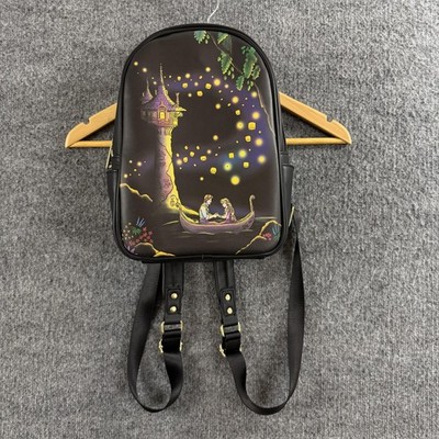 Disney Loungefly Tangled Rapunzel Light Up Tower Lantern Mini Backpack Multi