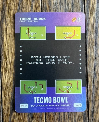 2026 Bo Jackson Battle Arena Tecmo Bowl 1st Edition Trade Blows #BPL17 Foil🔥