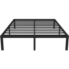 16 Inch King Bed Frame Heavy Duty Metal Platform King Size Bed Frames with 14...