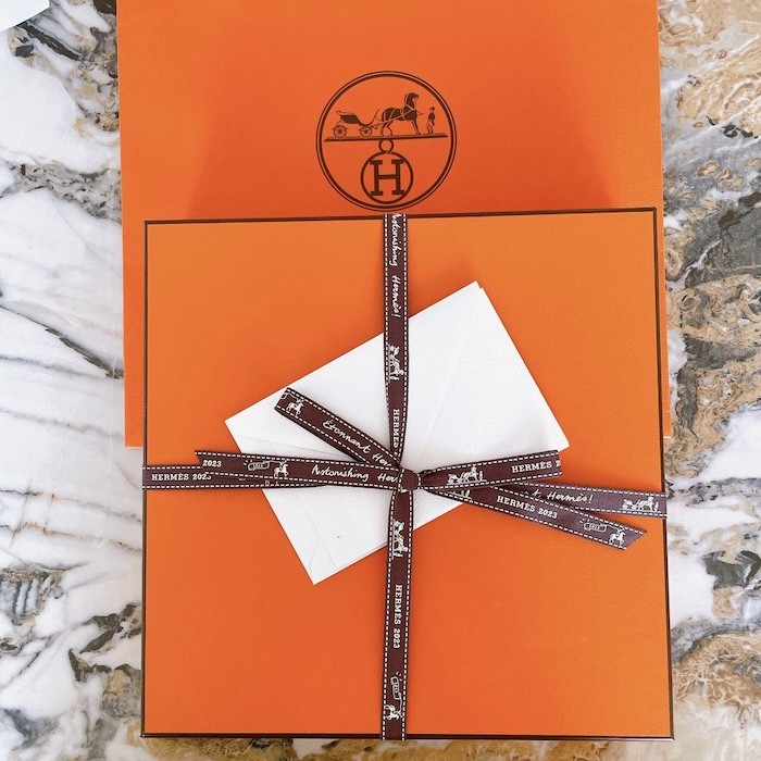 Hermes H Deco Dessert Plate White Tableware Dish 2 set Dinner Auth