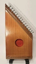 Vintage 15-String Plucked Psaltery / Lap Harp Triangular Zither – Strung