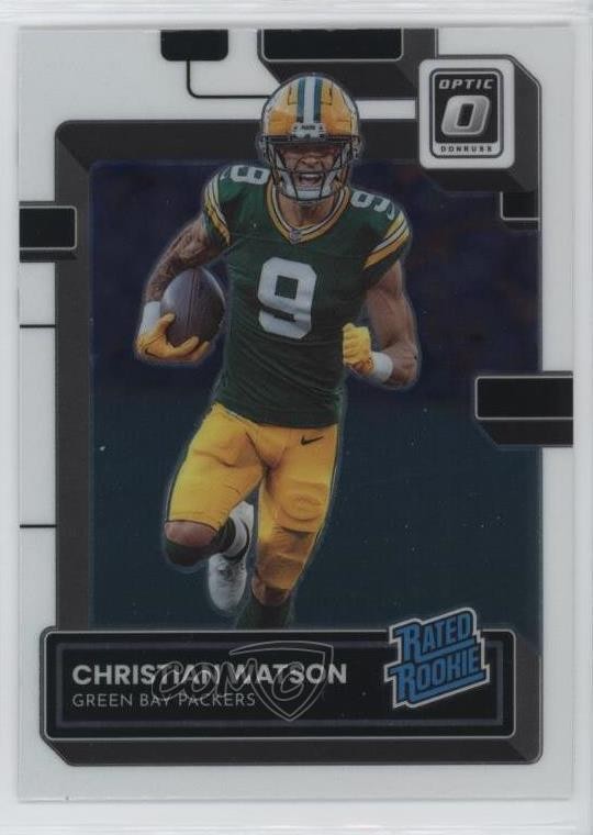 2022 Panini Donruss Optic Rated Rookie Christian Watson #219 Rookie RC 1m85