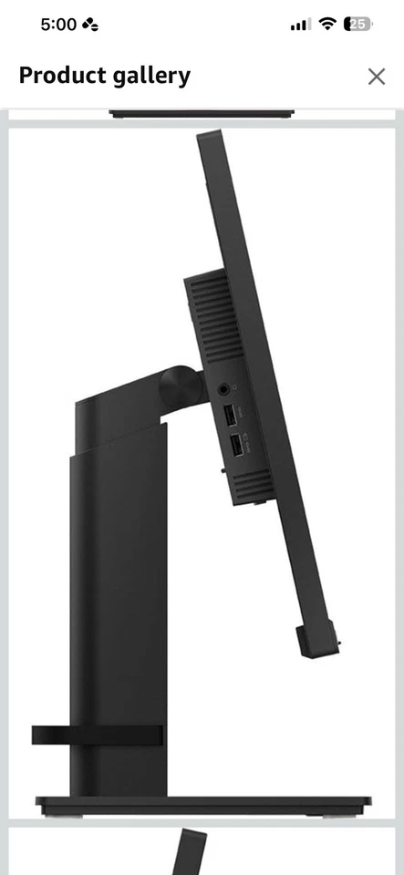 Lenovo ThinkVision T24i-20 23.8" IPS LED Monitor (with USB 3.2)- Raven Black - Image 3 of 4