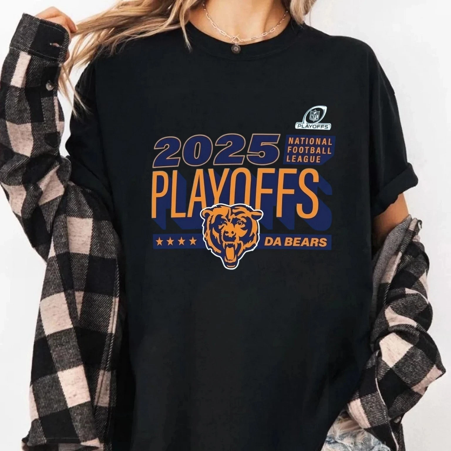 Chicago Bears 2025 Playoffs T-Shirt