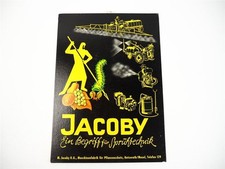 Tektura reklamowa Jacoby opryskiwacze ochrony roślin do ciągników lata 50. J. Hetzerath