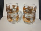 RARE MCM  Gold Accent Ring Roly Poly Cocktail Glasses Set of 4 — photo 7