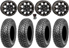 System 3 SB-7 15" Wheels Bk (6+1) 33" RAZR XT Tires Polaris RZR Turbo R & Pro R