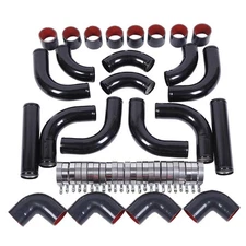 High Quality Universal Turbo 2.5" Inch Aluminum Intercooler 12Pcs Piping Kit